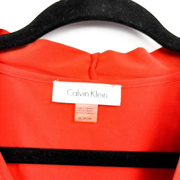 Calvin Klein Short Sleeve Orange Blouse - Picture 2 of 10
